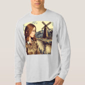 バリの芸術ろうけつ染めカラフルタペストリー – Tシャツ (正面)