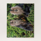 バリの長い尾のマカク。 ジグソーパズル (縦)