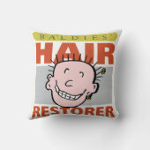 バリの髪の修復者。禿頭の贈り物 クッション (裏面)