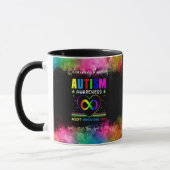 バリアの克服AUTISM意識ママ・マグ マグカップ (左)