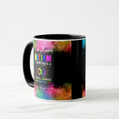 バリアの克服AUTISM意識ママ・マグ マグカップ (正面左)