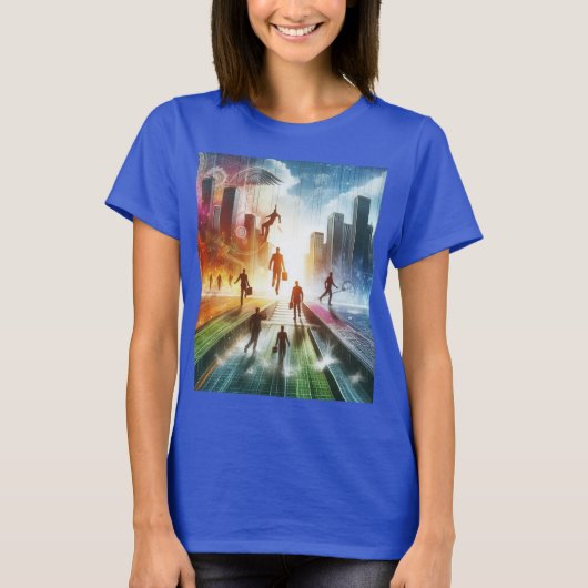 バリアの突破建物先物 Tシャツ (正面)