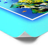 バリアリーフ素晴らしに沿って ポスター (角)