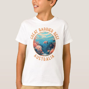 バリアリーフ素晴らしオーストラリアレトロア動揺してート Tシャツ