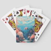 バリアリーフ素晴らしオーストラリア旅行芸術ヴィンテージ トランプ (裏面)