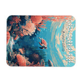 バリアリーフ素晴らしオーストラリア旅行芸術ヴィンテージ マグネット (横)