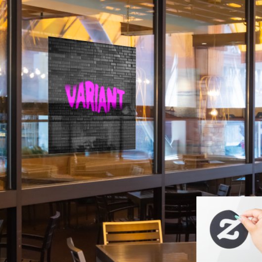 バリアントグラフィティピンクの窓の貼り付け ウィンドウサイン (レストラン窓)