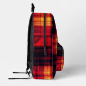 バリアントタータンチェック抽象化ウォーム プリントバックパック (左)