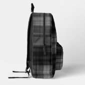 バリアントタータンチェック抽象化B/W プリントバックパック (左)