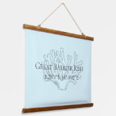 バリア素晴らしリーフ緯度経度 吊り下げ型タペストリー (傾斜あり)