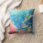 バリア素晴らしーリーフウォーターのカラー クッション (ブランケット)