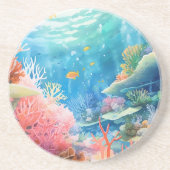 バリア素晴らしーリーフウォーターのカラー コースター (正面)