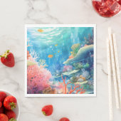 バリア素晴らしーリーフウォーターのカラー スタンダードランチョンナプキン (インサイチュ)