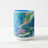 バリア素晴らしーリーフウォーターのカラー ツートーンマグカップ (中央)