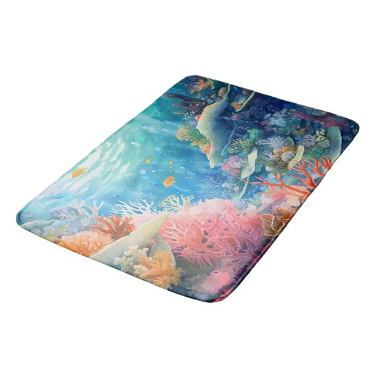 バリア素晴らしーリーフウォーターのカラー バスマット (アングル)