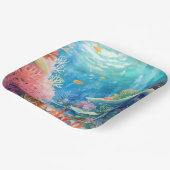 バリア素晴らしーリーフウォーターのカラー ペーパープレート (傾斜あり)