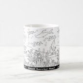 バリア素晴らしーリーフマグ コーヒーマグカップ (中央)