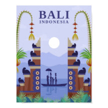 バリインドネシアアートトラベルイラストレーション