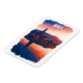 バリインドネシアウルンダヌベラタンウォーターカラー マグネット (左側)