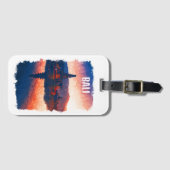 バリインドネシアウルンダヌベラタンウォーターカラー ラゲッジタグ (正面横)