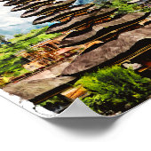 バリインドネシアウルンダヌベラタン寺院のポスター ポスター (角)