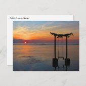 バリインドネシアサンセット ポストカード (正面/裏面)