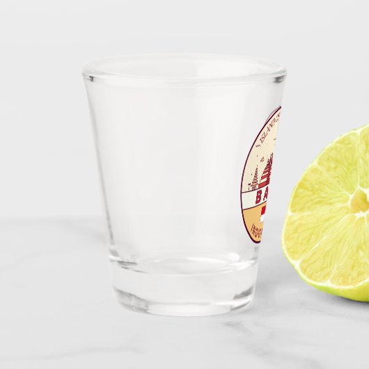 バリインドネシアシティスカイラインエンブレム ショットグラス (左)
