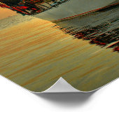 バリインドネシアセイボートサンライズロビナビーチ ポスター (角)