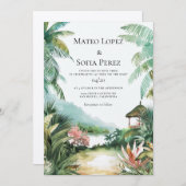 バリインドネシアデスティネーションウェディング招待状 招待状 (正面/裏面)