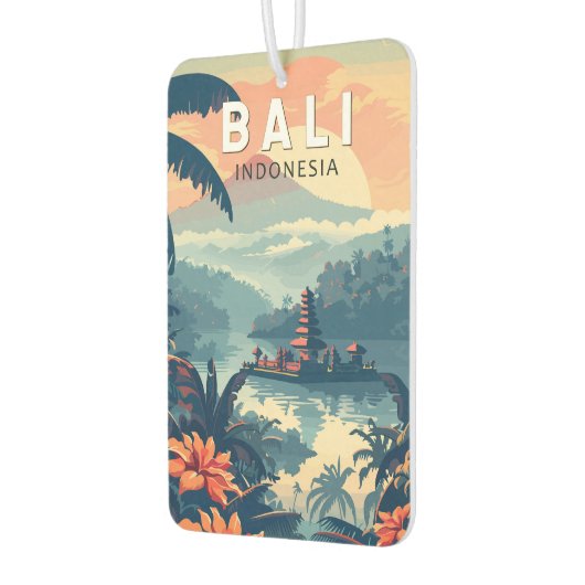 バリインドネシアトラベルアートヴィンテージ カーエアーフレッシュナー (左)