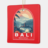 バリインドネシアトラベルアートヴィンテージ セラミックオーナメント (左)