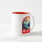 バリインドネシアトラベルアートヴィンテージ ツートーンマグカップ (正面右)