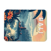 バリインドネシアトラベルアートヴィンテージ マグネット (横)