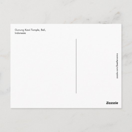 バリインドネシアポストカード ポストカード (裏面)