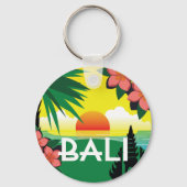 バリインドネシアメンツヴィンテージ旅行スタイル キーホルダー (正面)