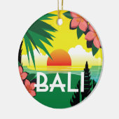 バリインドネシアメンツヴィンテージ旅行スタイル セラミックオーナメント (左)