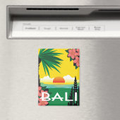 バリインドネシアヴィンテージ旅行スタイルサンセット マグネット (インサイチュ (食洗機))