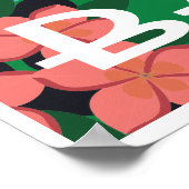 バリインドネシアヴィンテージ旅行スタイル ポスター (角)