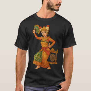 バリエレガントダンサーインドネシア伝統衣服 Tシャツ