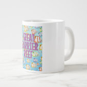 バリエ素晴らしリーフ漫画の旅行ポスター ジャンボコーヒーマグカップ (正面右)