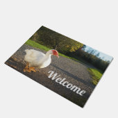 バリケンのドレークの白い歓迎 ドアマット (アングル)