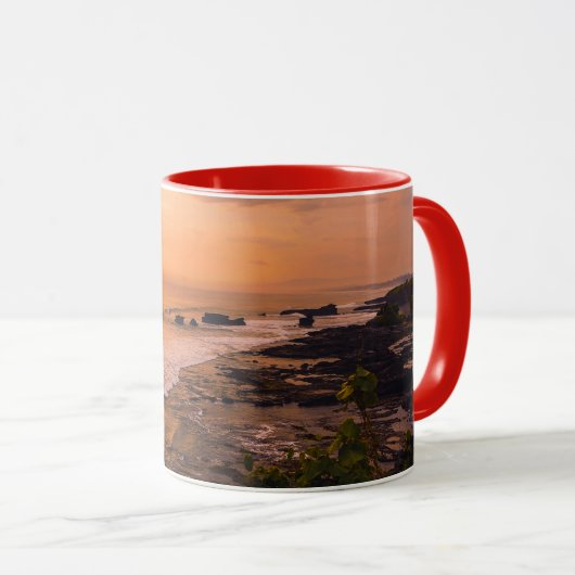バリシーウェーブサンセットビーチショアアイランド マグカップ (正面右)
