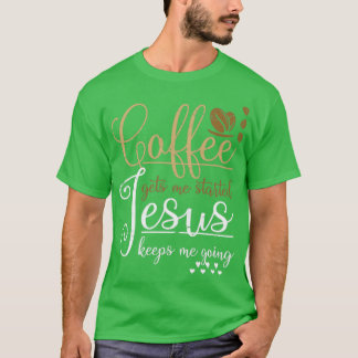 バリスタおもしろいコーヒークリスチャンイエスキリスト Tシャツ
