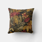 バリスタイルエキゾチック植物ラグジュアリーヴィンテージ色 クッション (裏面)