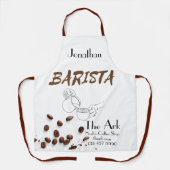 バリスタエプロン。編集可能 エプロン (正面)