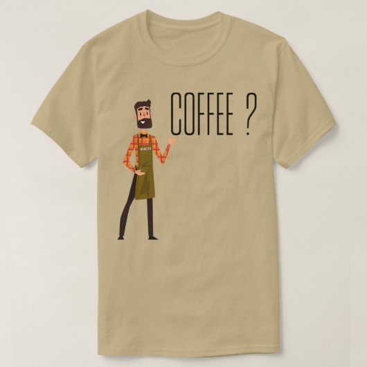 バリスタオファーコーヒー Tシャツ (デザイン正面)