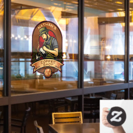 バリスタカスタマイズヴィンテージコーヒーショップビジネス ウィンドウサイン