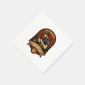 バリスタカスタマイズヴィンテージコーヒーショップビジネス スタンダードカクテルナプキン (角)