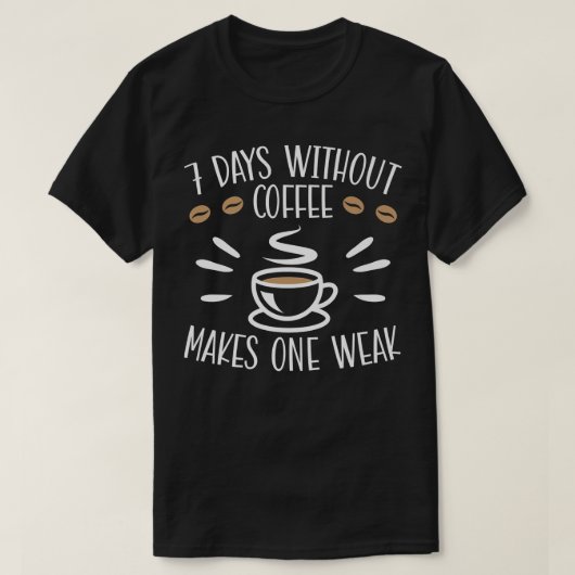 バリスタカフェインコーヒー飲みコーヒー Tシャツ (デザイン正面)