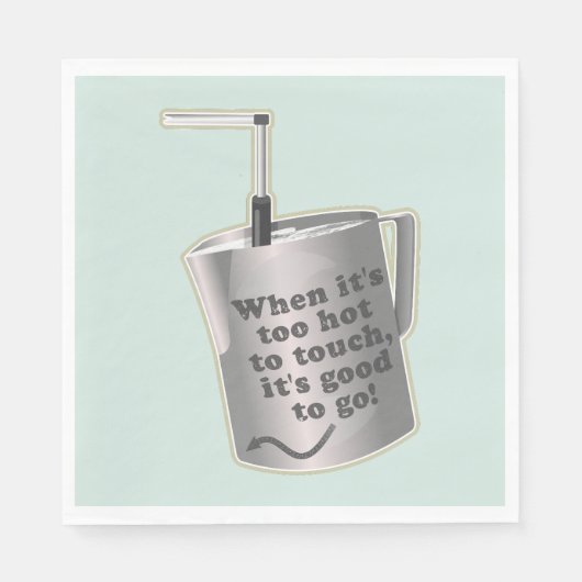 バリスタカフェミルク温暖化ジューグ スタンダードランチョンナプキン (正面)